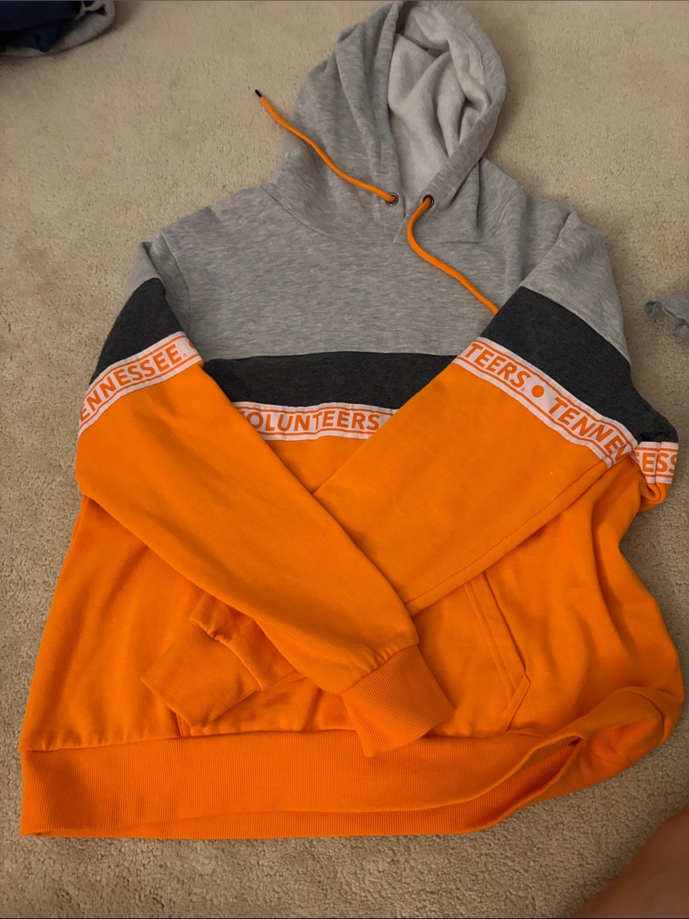 Tennessee Volunteers Colorblock Hoodie - Orange/Gray